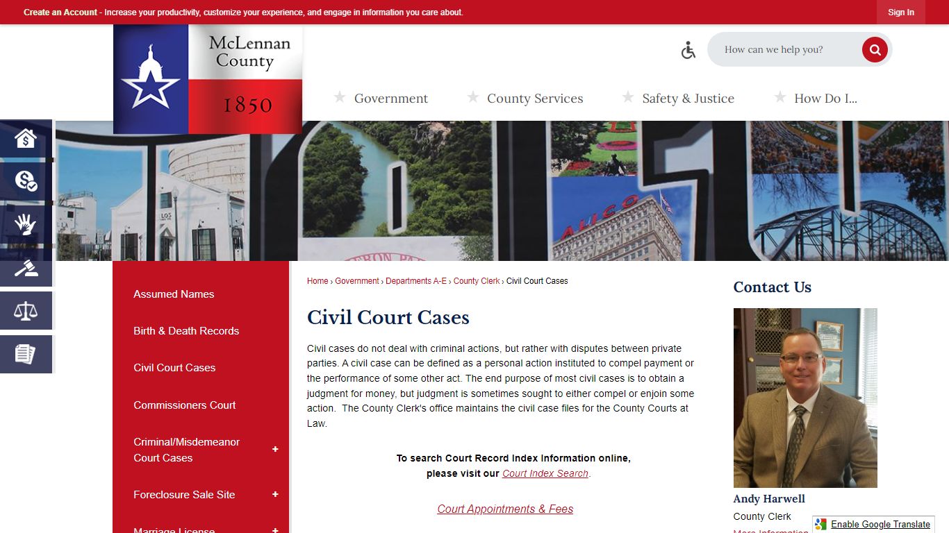 Civil Court Cases | McLennan County, TX