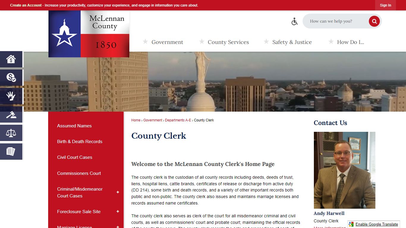 County Clerk | McLennan County, TX